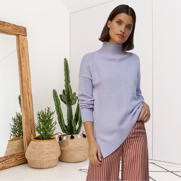 Maeve Anthropologie Crystal Mock Neck Tunic Sweater - Picture 2 of 12